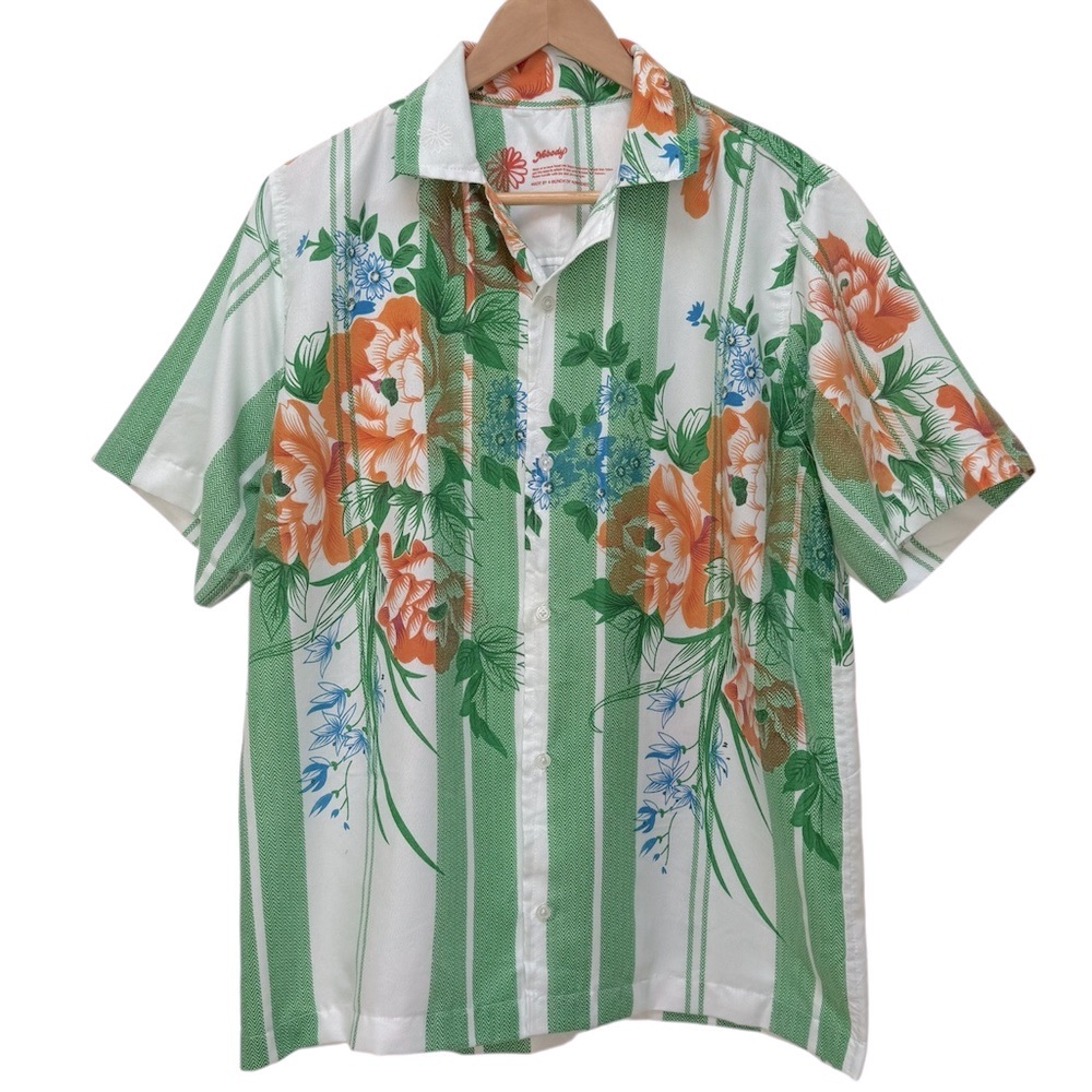 Nobody Clothing Floral Button Down Short Sleeve Shirt